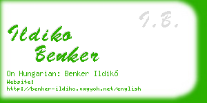 ildiko benker business card